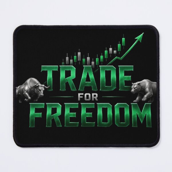 Item preview, Trade for Freedom Forex Trading Motivation Bull and Bear Trader Design designed and sold by PipForgeStudio .