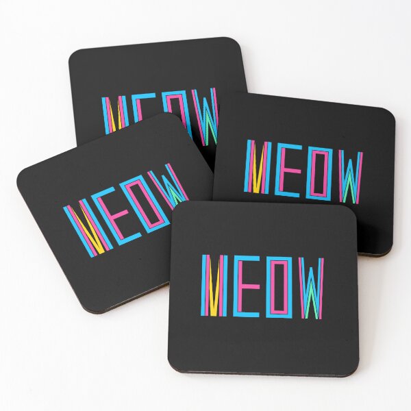 Aperçu de l'œuvre Conception typographique Meow – Lettrage moderne, audacieux et coloré créée et vendue par nimoxi.