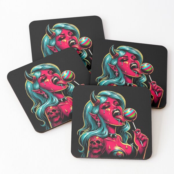 Item preview, Teal Hair Demon Licking Candy designed and sold by Voodoo Store Paranormal Collections.