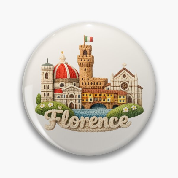 Item preview, Cute Knitted Florence Landmark | Handmade Yarn City Travel Knit Souvenir designed and sold by Moons Studio.