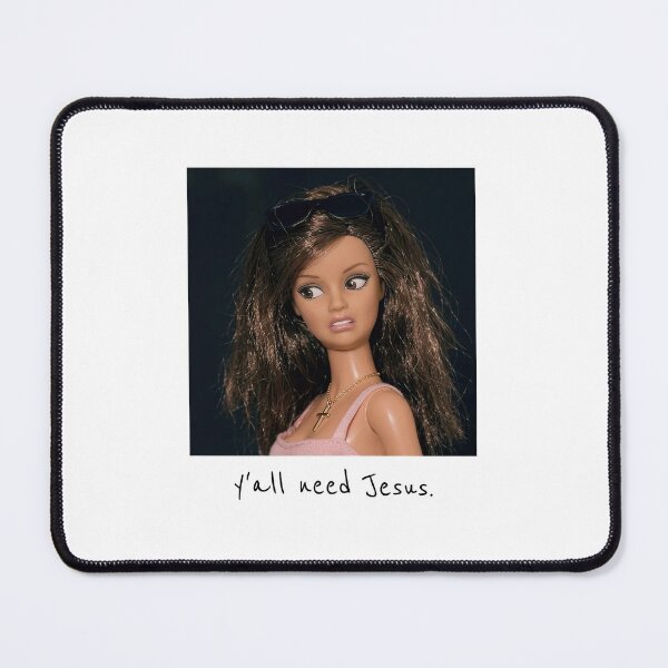 Item preview, Y'all Need Jesus Sarcastic Doll Meme designed and sold by PontiaGudam.