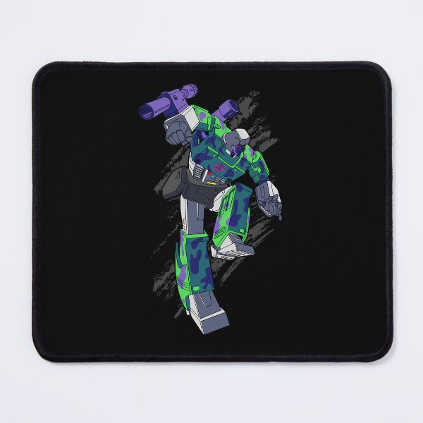 Item preview, Green and Purple Camouflage Villainous Robot Leaping designed and sold by Catdesign888.