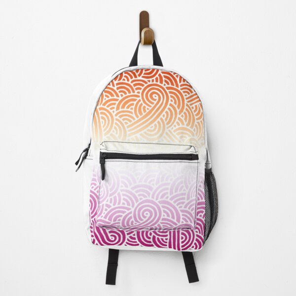 Item preview, Ombré lesbian colours and white swirls doodles designed and sold by savousepate.