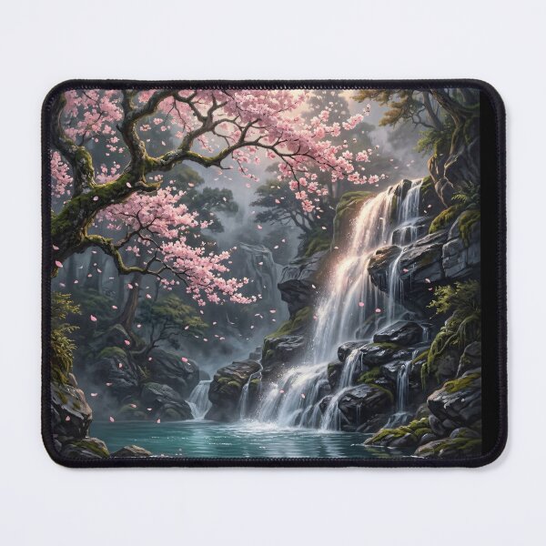 Item preview, Enchanting Cherry Blossom Waterfall designed and sold by Safwat-Aziz.