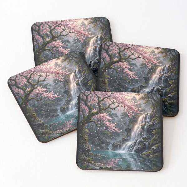 Item preview, Enchanting Cherry Blossom Waterfall designed and sold by Safwat-Aziz1.