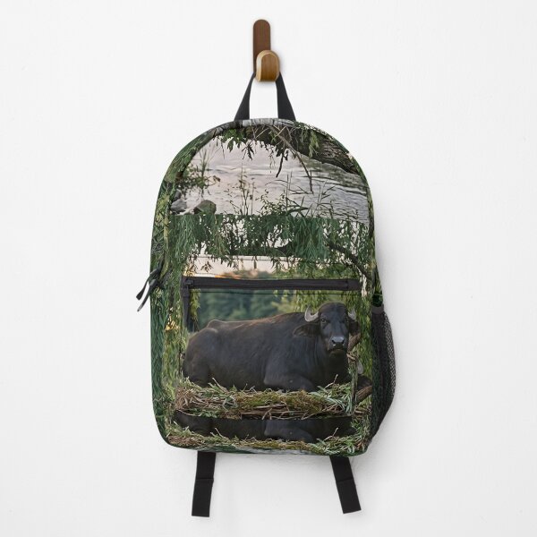 Item preview, A water buffalo has built a nest on a willow branch. designed and sold by TDZCOLLECTION.