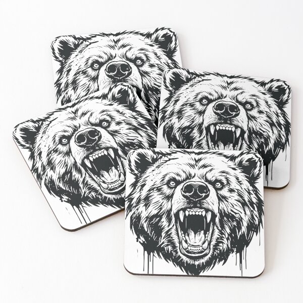 Item preview, Angry Roaring Grizzly Bear Head designed and sold by BHP Studio.