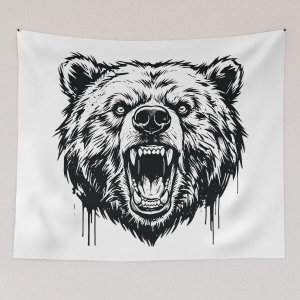 Item preview, Angry Roaring Grizzly Bear Head designed and sold by BHP Studio.