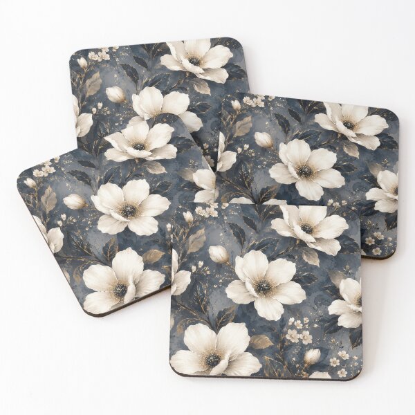 Item preview, Black White Flower Pattern Spring Aesthetic Marguerite Blasingame Season designed and sold by SMARTKIT  DESIGNAGENCY.