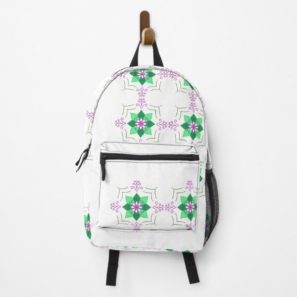 Item preview, Modern floral seamless pattern. Green and purple flower geometric vector background. designed and sold by AjjimaJKM.