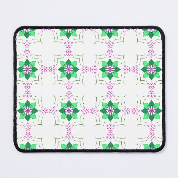 Item preview, Modern floral seamless pattern. Green and purple flower geometric vector background. designed and sold by AjjimaJKM.