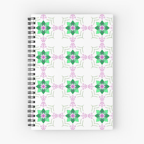 Item preview, Modern floral seamless pattern. Green and purple flower geometric vector background. designed and sold by AjjimaJKM.