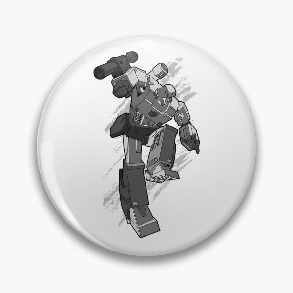 Item preview, Grey Villainous Robot Leaping With Arm Cannon Vector designed and sold by Catdesign888.