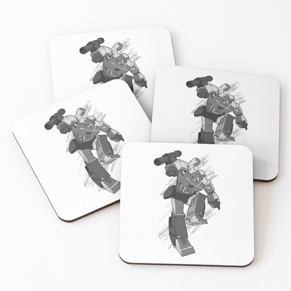 Item preview, Grey Villainous Robot Leaping With Arm Cannon Vector designed and sold by Catdesign888.