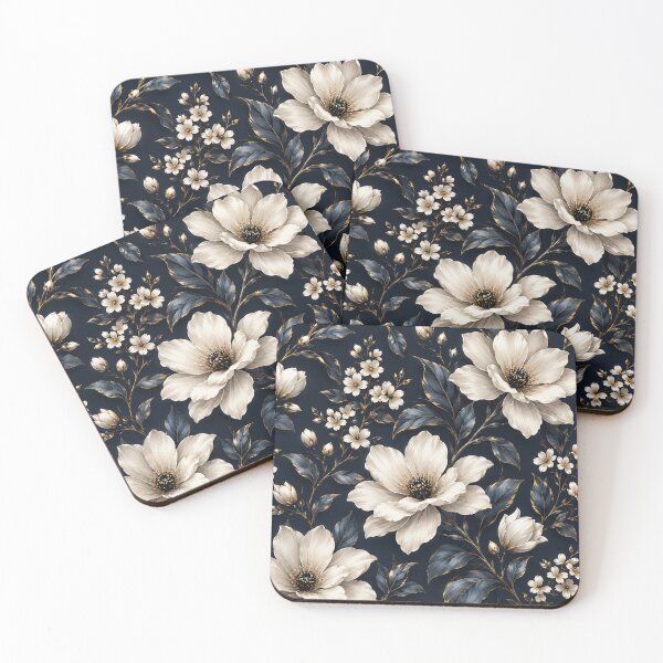 Item preview, Black White Flower Pattern Spring Aesthetic Marguerite Blasingame Season designed and sold by SMARTKIT  DESIGNAGENCY.