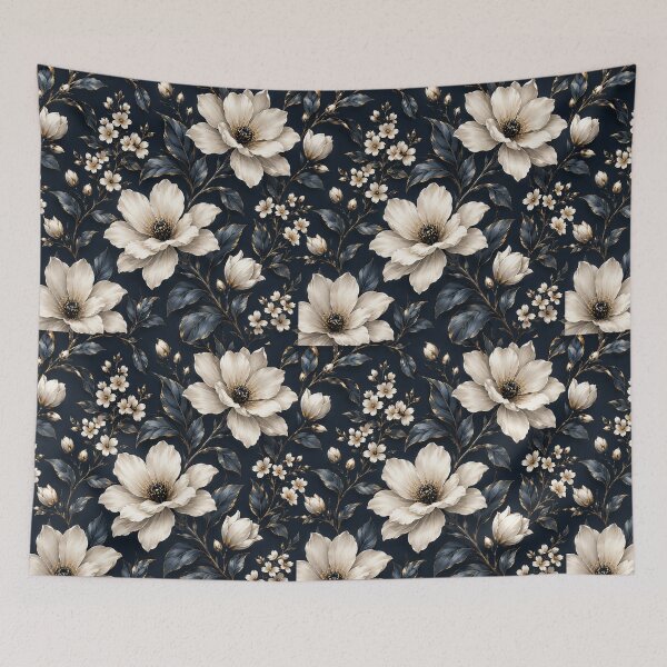 Item preview, Black White Flower Pattern Spring Aesthetic Marguerite Blasingame Season designed and sold by SMARTKIT  DESIGNAGENCY.
