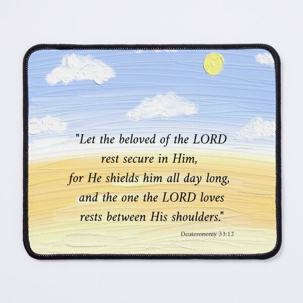 Item preview, Encourage & Uplift Positive Bible Scripture Verse Quote -Rest & Love God's got you - Christian Faith Gift designed and sold by Ceramic Scripture.