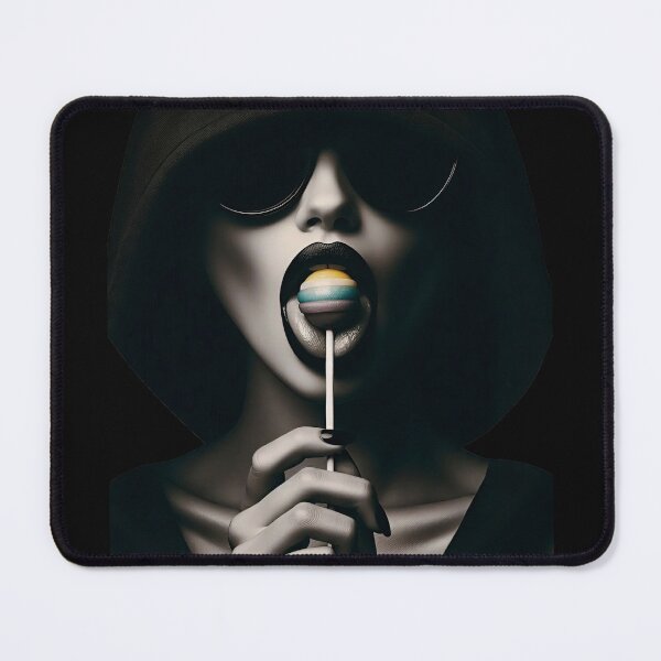 Item preview, Hooded Woman Licking Multicolored Candy designed and sold by Voodoo Store Paranormal Collections.