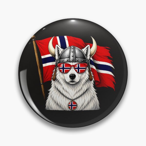 Item preview, Vintage Norwegian Pride Cool White Dog designed and sold by HilllJaleel.