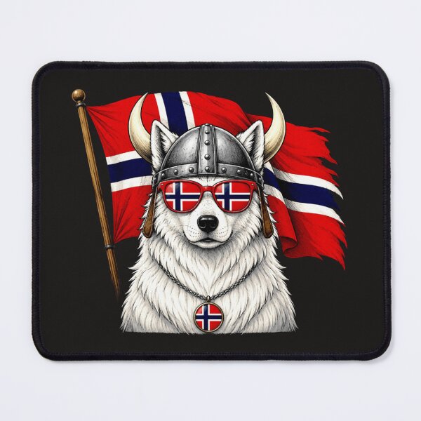 Item preview, Vintage Norwegian Pride Cool White Dog designed and sold by HilllJaleel.