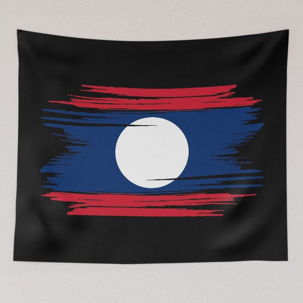 Item preview, Distressed Laos Flag LA designed and sold by shitpostee.