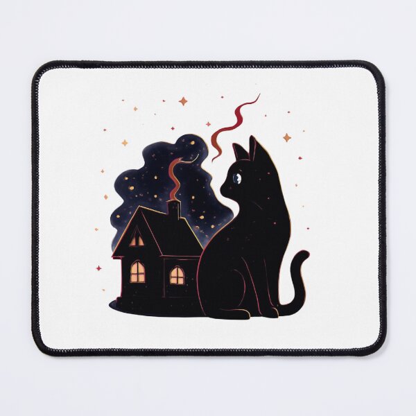 Item preview, Black Cat in Space | Cute Cosmic Galaxy Cat  designed and sold by Gosticky004.