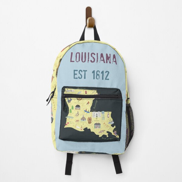 Item preview, Louisiana, United States Illustrated Map By Carla Daly designed and sold by Carla Daly.