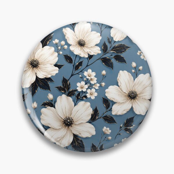 Item preview, Blue White Flower Pattern Spring Aesthetic Marguerite Blasingame Season designed and sold by SMARTKIT  DESIGNAGENCY.