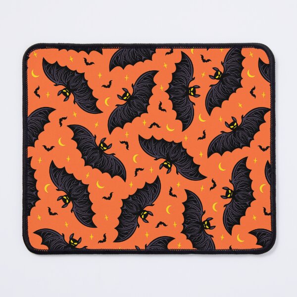 Item preview, Spooky Bat Halloween Seamless Pattern | Gothic Flying Bats, Moon & Night Sky Design designed and sold by romyca creation_22.