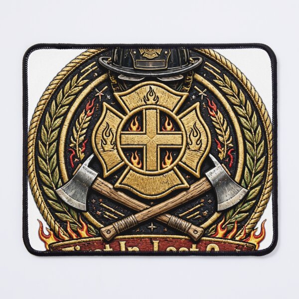 Item preview, Firefighter Shirt — First In Last Out | Maltese Cross Ax Helmet designed and sold by Donartpictures.