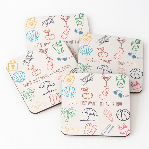 Item preview, Girls Just Want To Have Fun Summer Colorful Doodle designed and sold by LibertyHub.