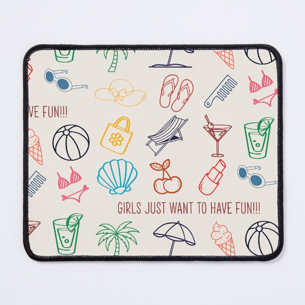 Item preview, Girls Just Want To Have Fun Summer Colorful Doodle designed and sold by LibertyHub.