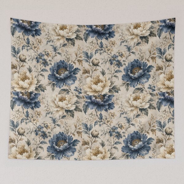 Item preview, Blue White Flower Pattern Spring Aesthetic Marguerite Blasingame Season designed and sold by SMARTKIT  DESIGNAGENCY.