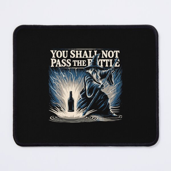 Item preview, You Shall Not Pass The Bottle | Grey Wizard Spirits | Epic Fantasy Whisky Tee designed and sold by TheWhiskyMerch.