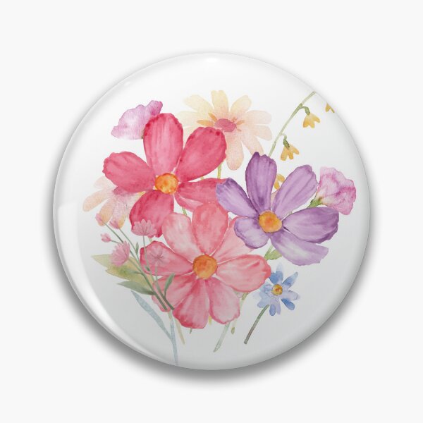 Item preview, Watercolor Wildflower Bouquet | Colorful Botanical Floral Illustration designed and sold by Shehzadi Sana.