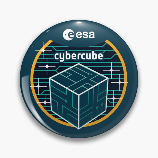 Item preview, CyberCUBE ESA Mission Patch – Space Cybersecurity CubeSat Design designed and sold by MeetinSpace.