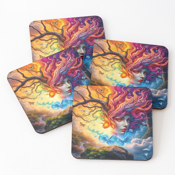Item preview, Surreal Day & Night Goddess – Fantasy Nature Fusion designed and sold by FotoworldEdel.
