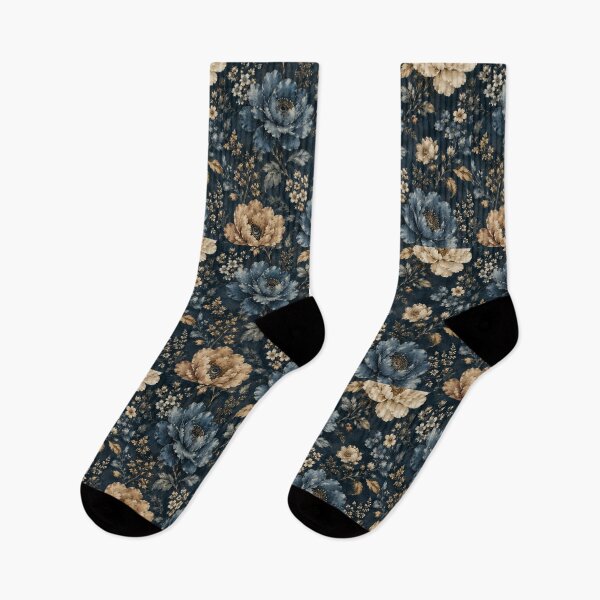 Item preview, Blue Gold Flower Pattern Spring Aesthetic Marguerite Blasingame Season designed and sold by SMARTKIT  DESIGNAGENCY.
