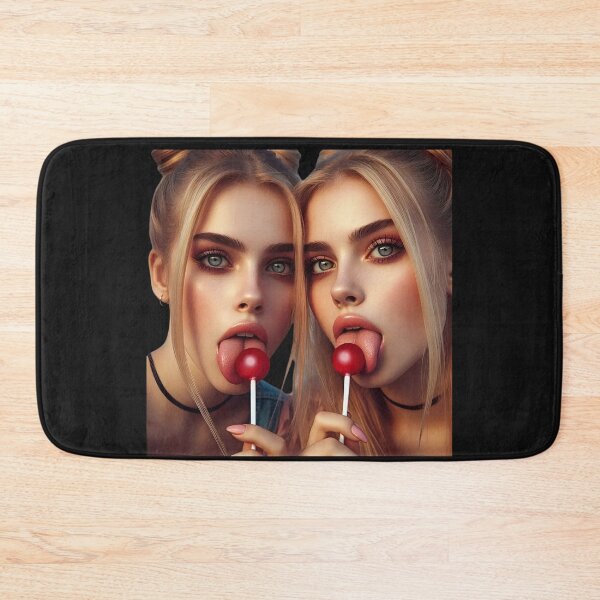 Item preview, Blonde Twins Licking Red Lollipop designed and sold by Voodoo Store Paranormal Collections.