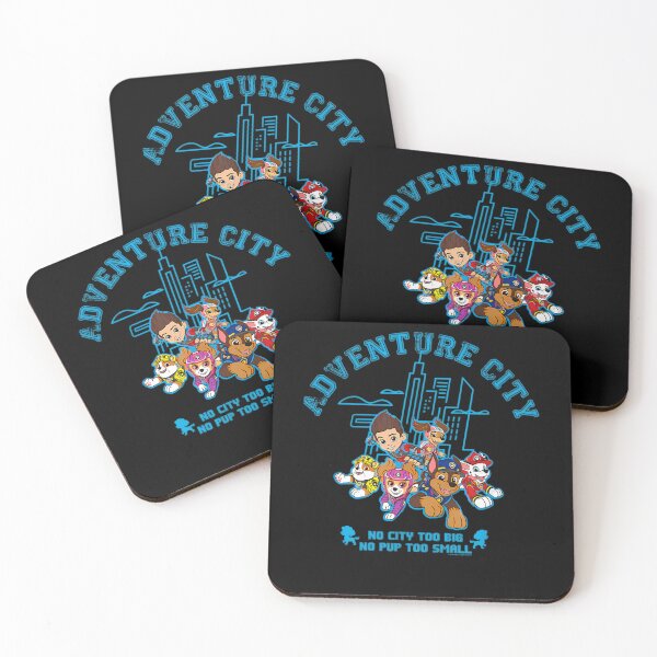 Item preview, Puppies Running Forward In Front Of Blue City Skyline designed and sold by Galaxia336.