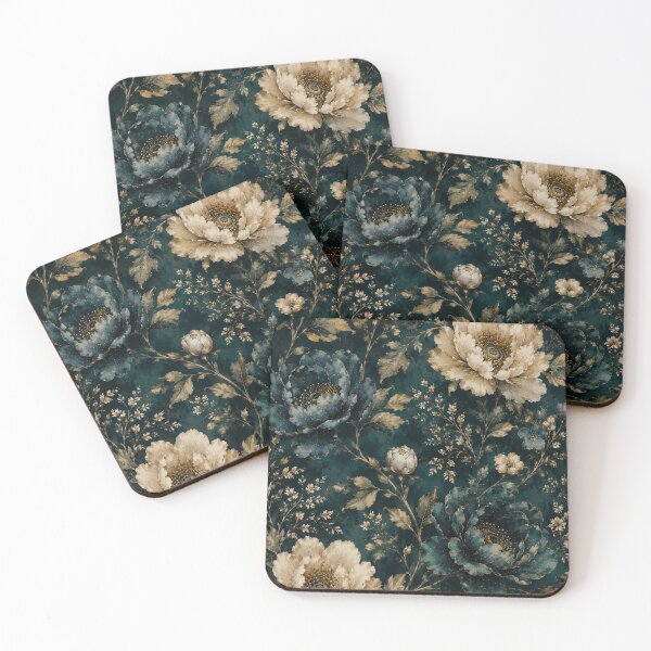 Item preview, Blue Gold Flower Pattern Spring Aesthetic Marguerite Blasingame Season designed and sold by SMARTKIT  DESIGNAGENCY.
