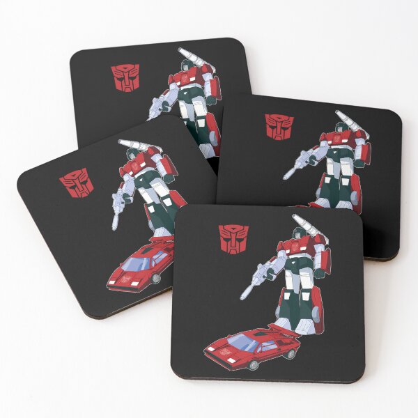 Item preview, Red Sports Car and Giant Robot Stand Warrior designed and sold by ETERNAL-RED.
