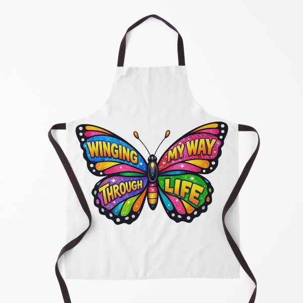 Item preview, Winging My Way Through Life Funny Colorful Butterfly designed and sold by DeliaDesignsCo.