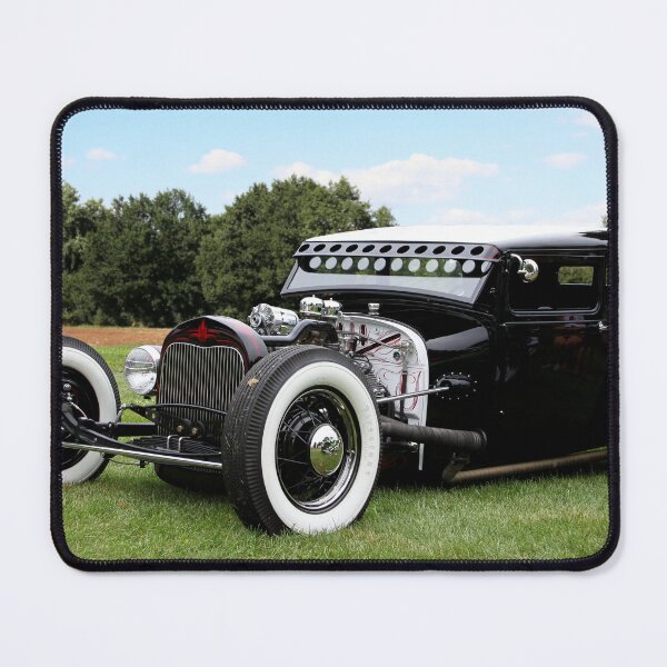 Item preview, 1929 Ford Model A Tudor Hot Rod - Chopped Top, Dropped Axle, Traditional Black Build designed and sold by Peter Kraaibeek | Generative Designs and Car Art.