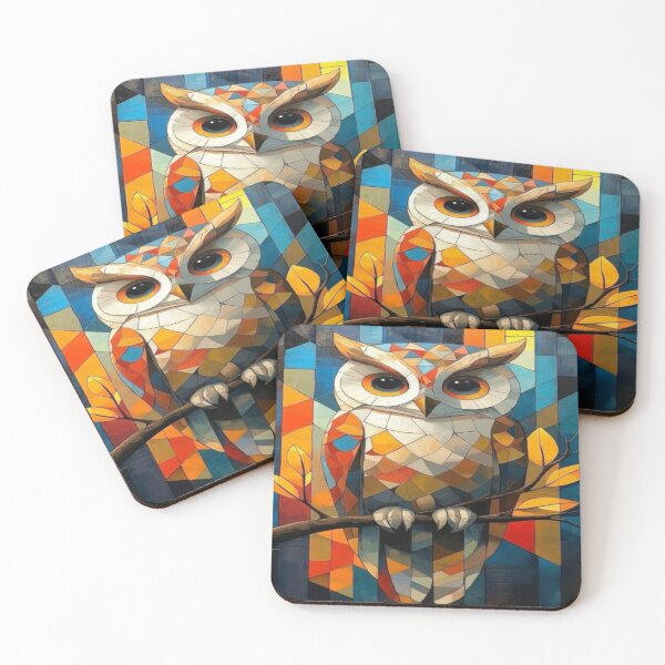 Item preview, Geometric Owl Modern Art Illustration designed and sold by DiligentCreations.