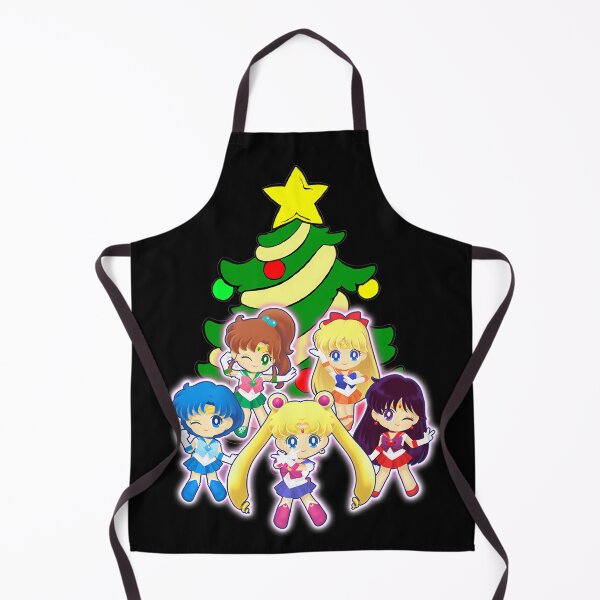 Item preview, hibi Anime Magical Girls in Front of Festive Holiday Tree designed and sold by ETERNAL-RED.