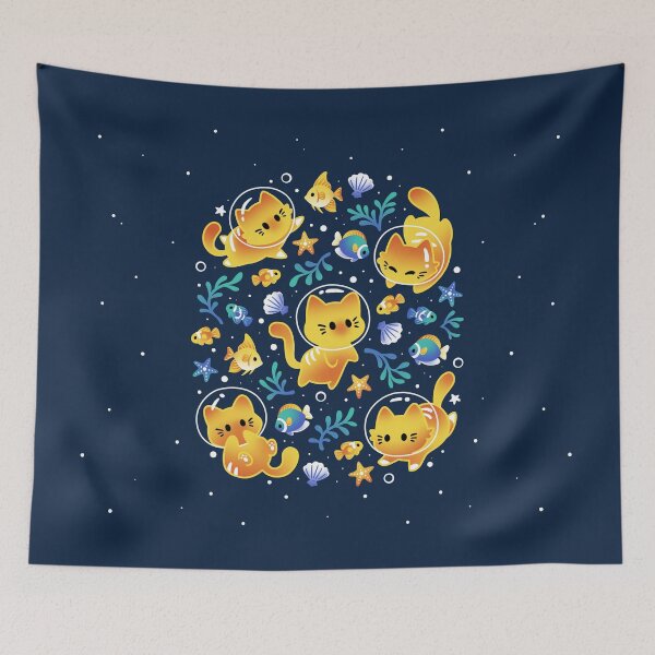 Item preview, Kittens of the Sea – Cats and Fish designed and sold by Snouleaf.