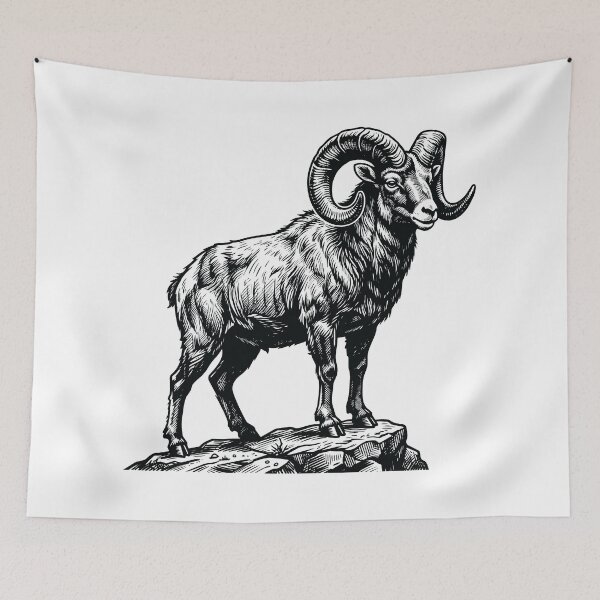 Item preview, Majestic Bighorn Ram on Cliff designed and sold by BHP Studio.