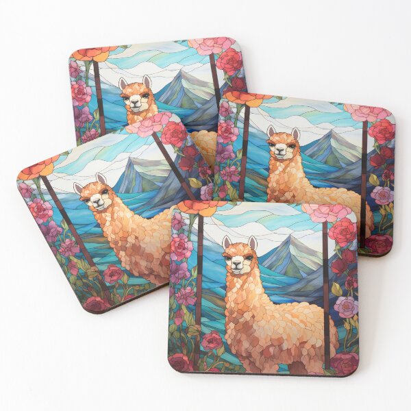Item preview, Spirit of the Andes Alpaca Stained Glass Art designed and sold by pinkal.