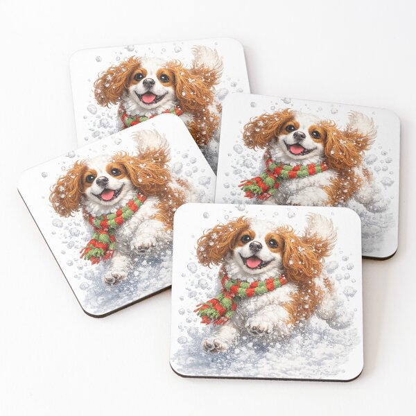 Item preview, Christmas Snow Blenheim Cavalier designed and sold by SpottyRainbow.